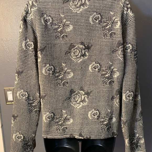 NEW IDENTITY Rose and Houndstoothish Print One Button Blazer - Picture 11 of 16